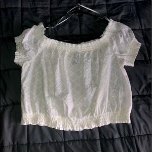 off the shoulder crop top